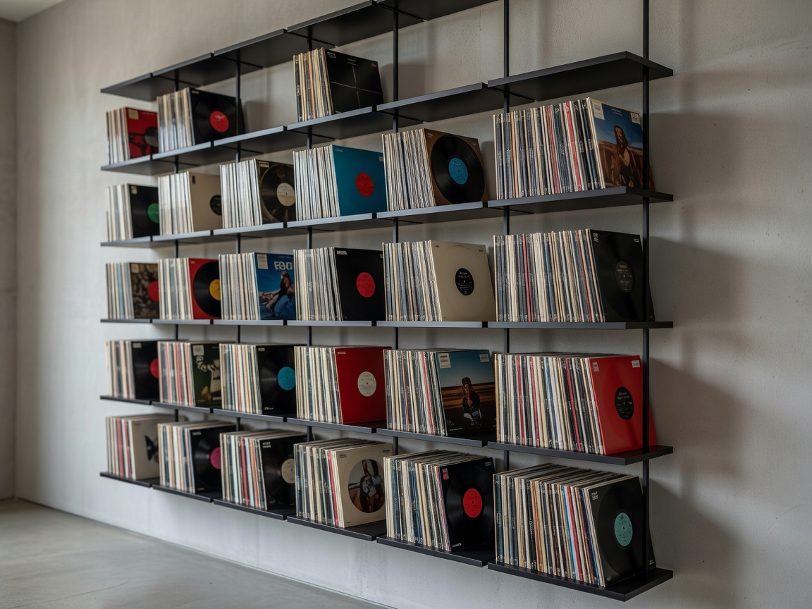 The Floating Wall Grid structural floating record storage system